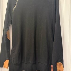 AMPERSAND AVE Black Sweatshirt with brownish Accents